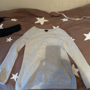 Grey pure cashmere sweater